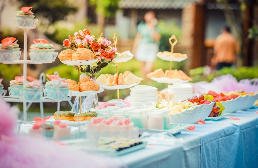 summer table for afternoon tea