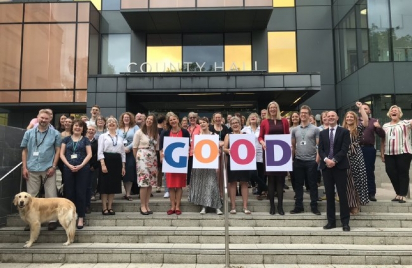 group shot to celebrate good ofsted rating