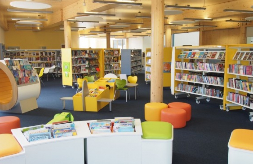 Inside a Wiltshire library