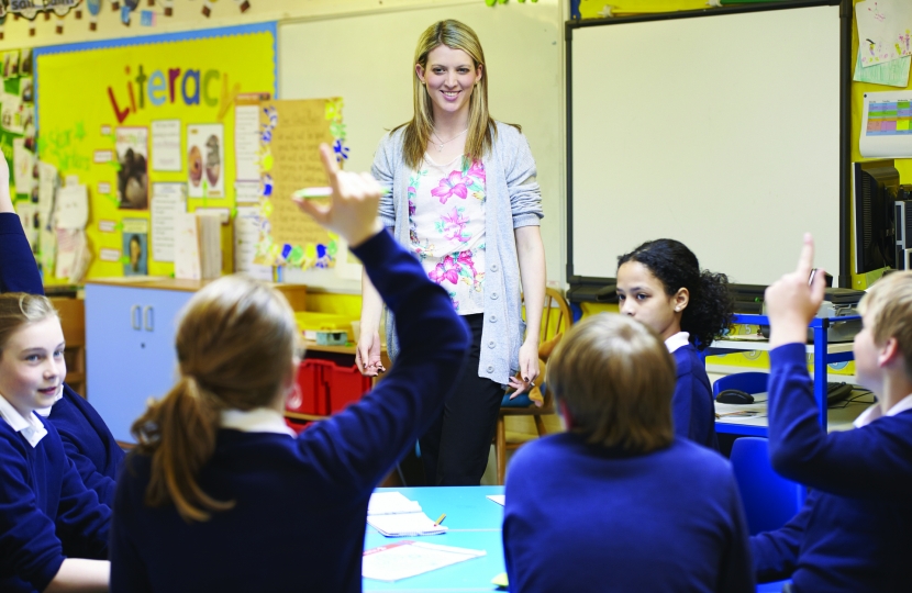 Teacher and pupils