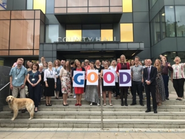 group shot to celebrate good ofsted rating