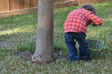 Child on Easter Hunt