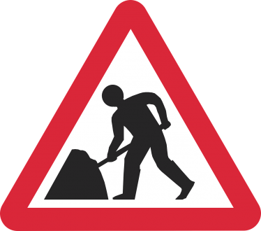 Roadworks sign